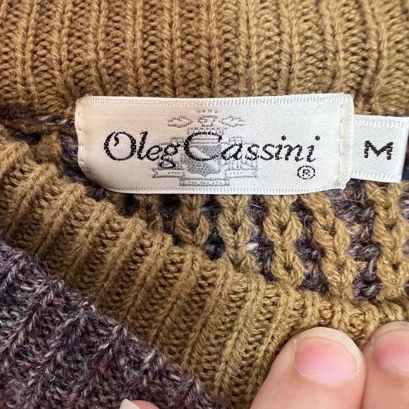 VNTG Oleg Cassini Wool Blend Sweater - Picture 3 of 5